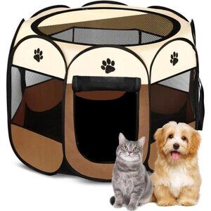 Pop Up Tent Pet Playpen Dog Cat Puppies Portable Foldable Durable Paw Kennel